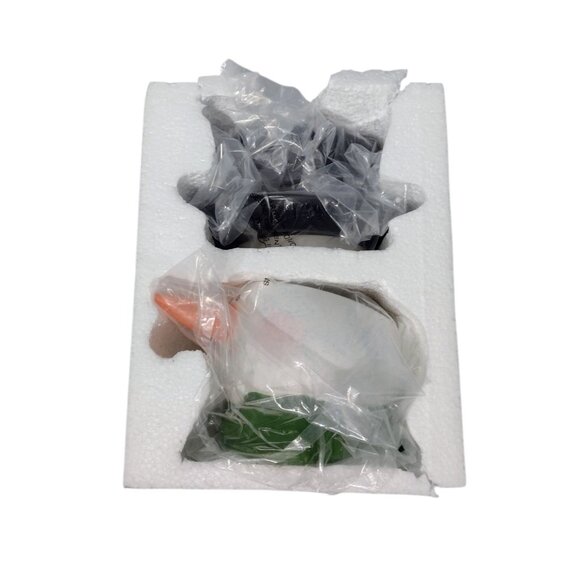 Vintage JCPenney Home Collection Ceramic Snowman Head with Candle in Box Holiday - Picture 4 of 5